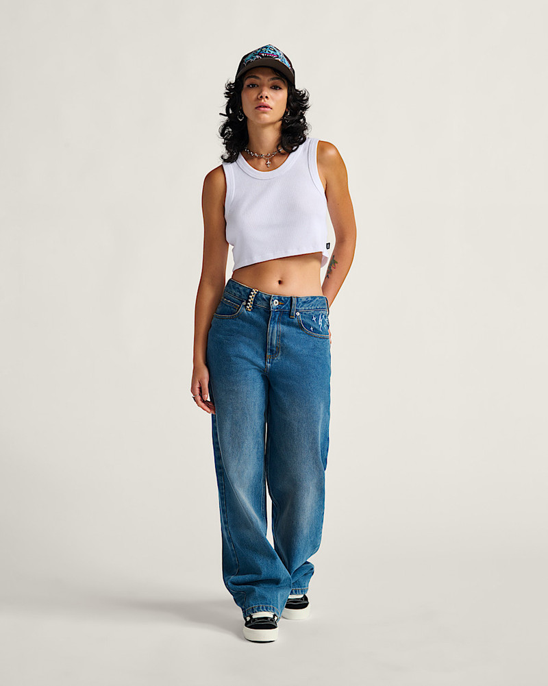 Sirelle Embroidered Denim Pants 4