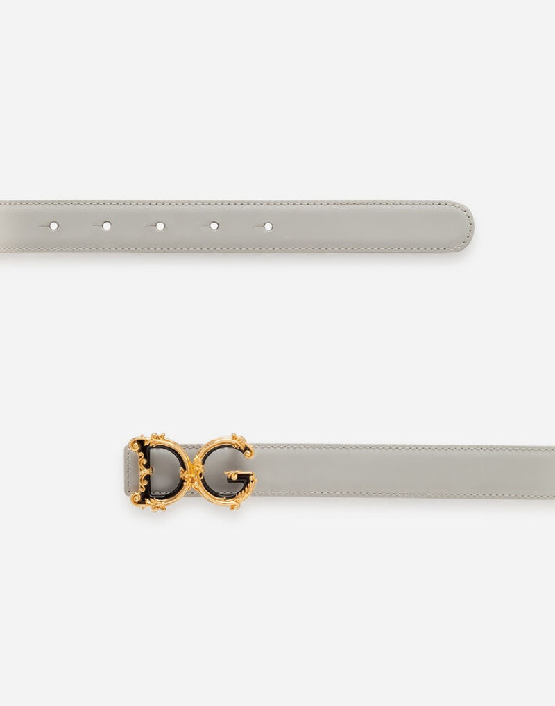 Dolce & Gabbana Leather belt with D&G baroque logo outlook