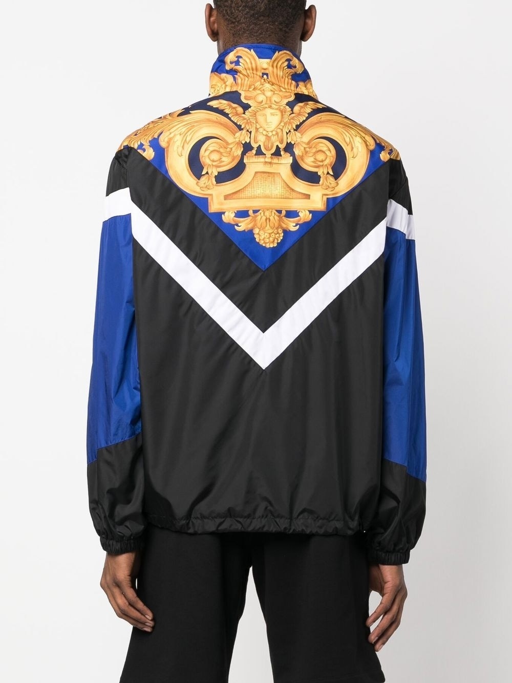 Baroque-print zip-up jacket - 4