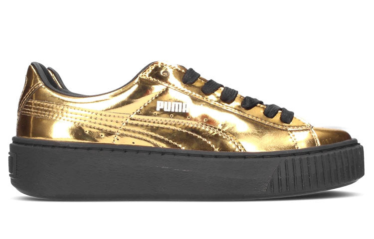 (WMNS) PUMA Basket Platform 'Metallic Gold' 362339-04 - 2