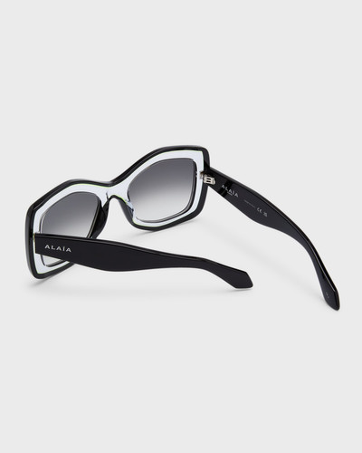 Alaïa Logo Square Acetate Sunglasses outlook