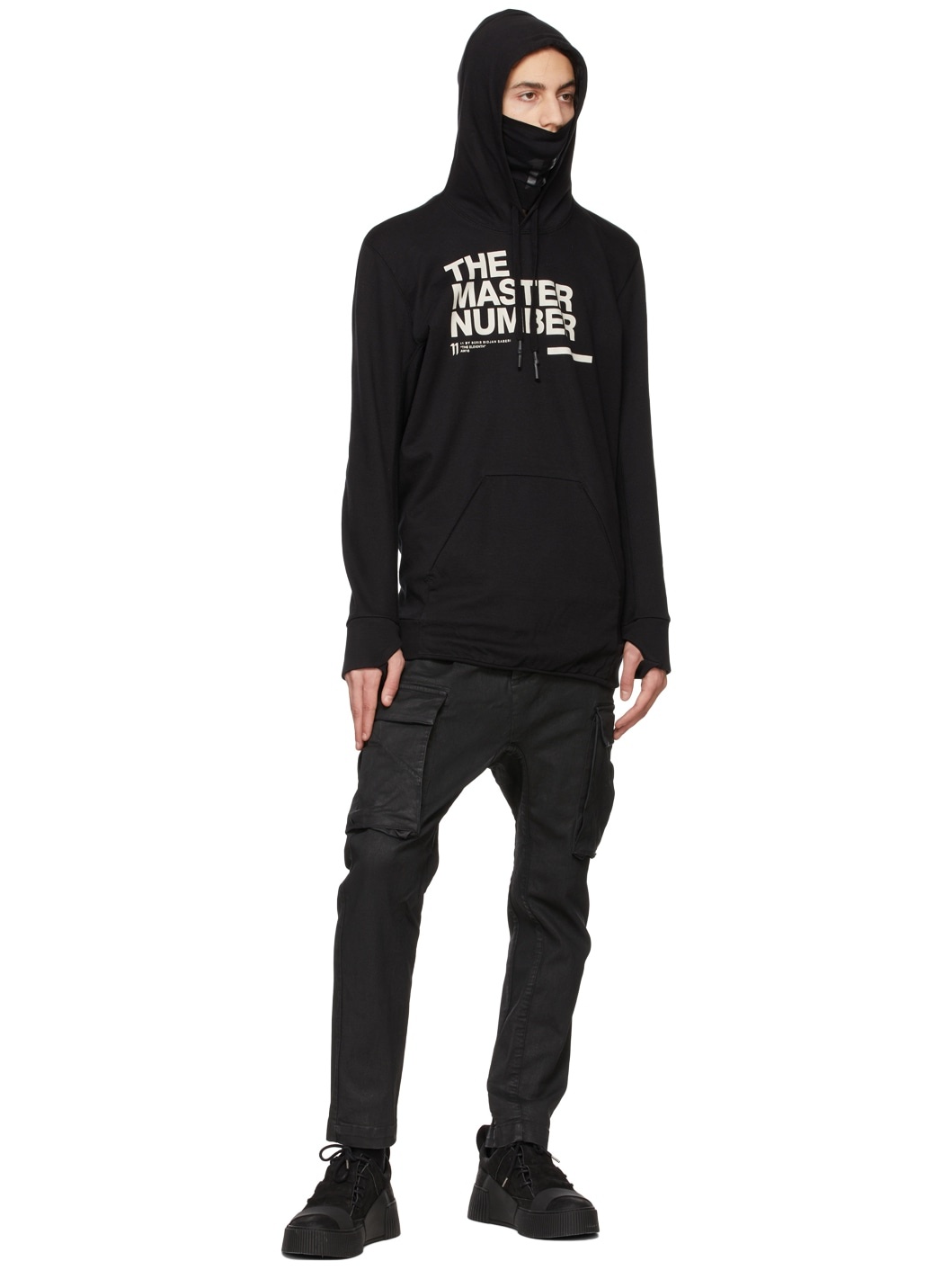 Black 'The Master Number' H1B Hoodie - 4