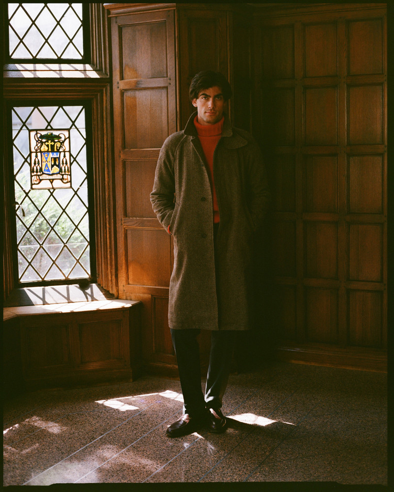 BROWN HERRINGBONE BRITISH TWEED BALMACAAN 6