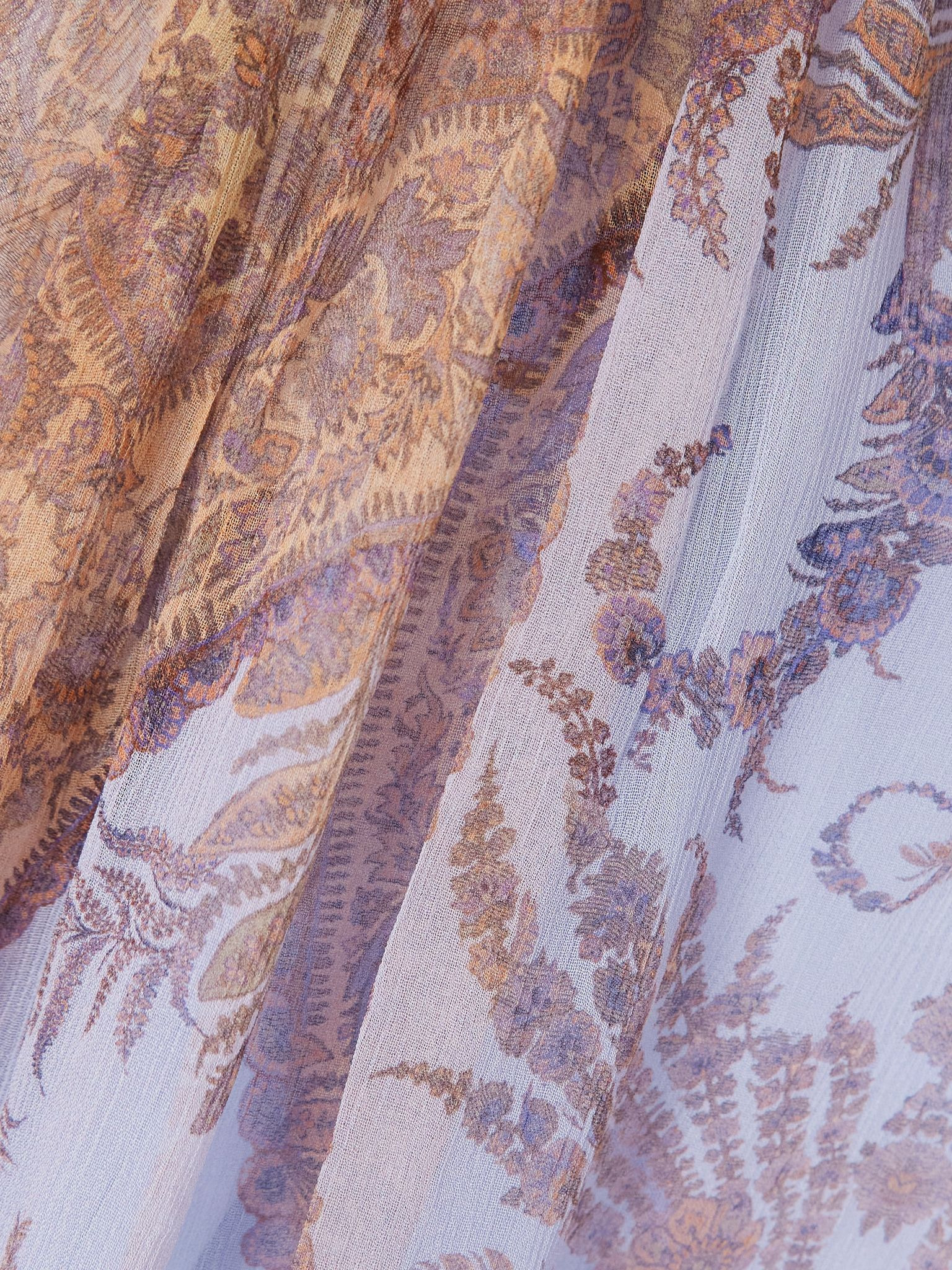 Printed chiffon blouse Lilac - 5