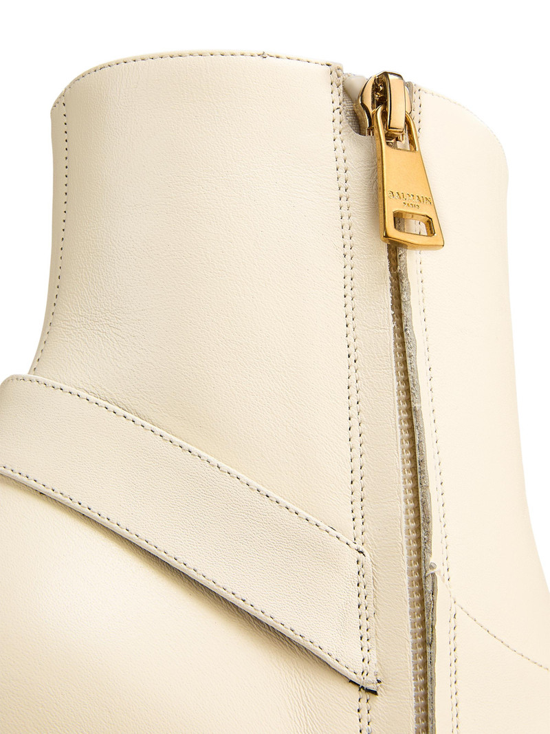 Women's Anthem 95MM Leather Ankle Boots - Cream 5