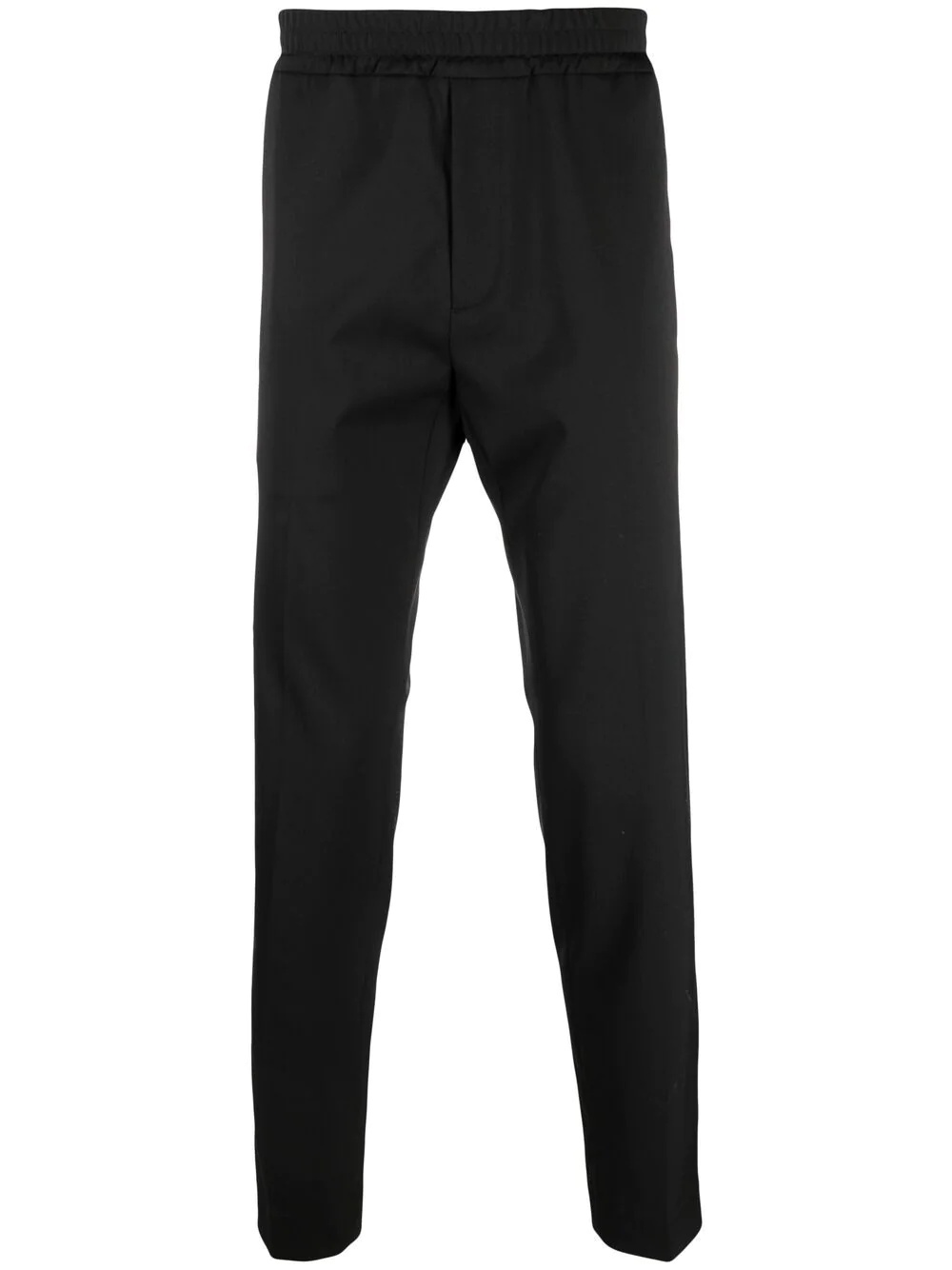 elasticated-waist cotton trousers - 1