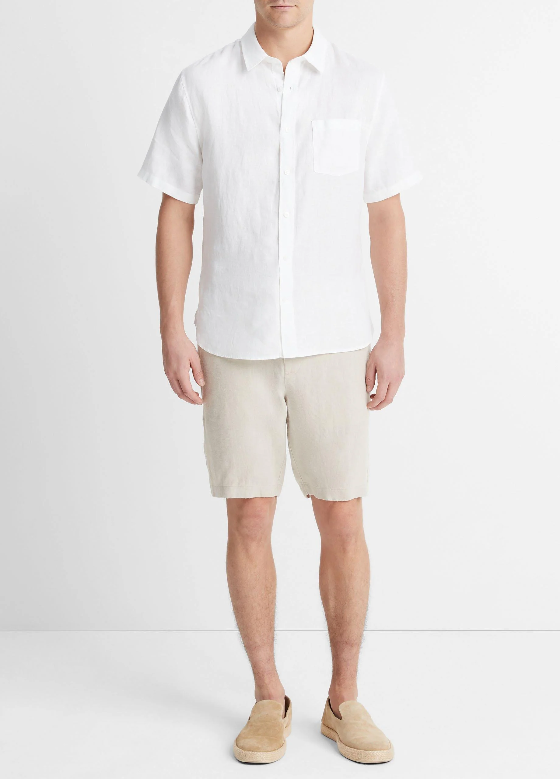 Linen Short-Sleeve Shirt - 1