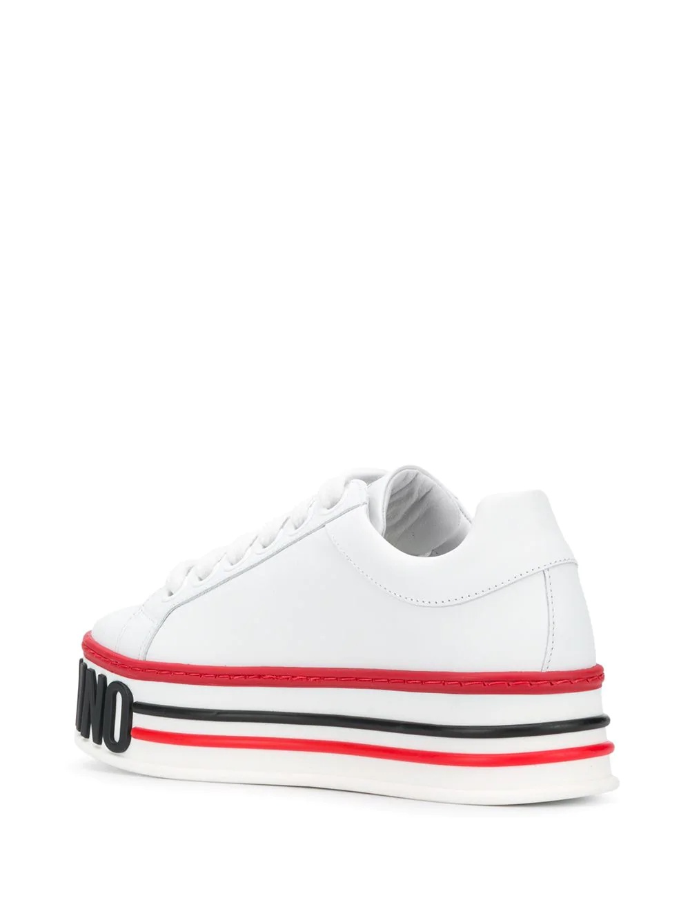 rubberised logo platform sneakers - 3