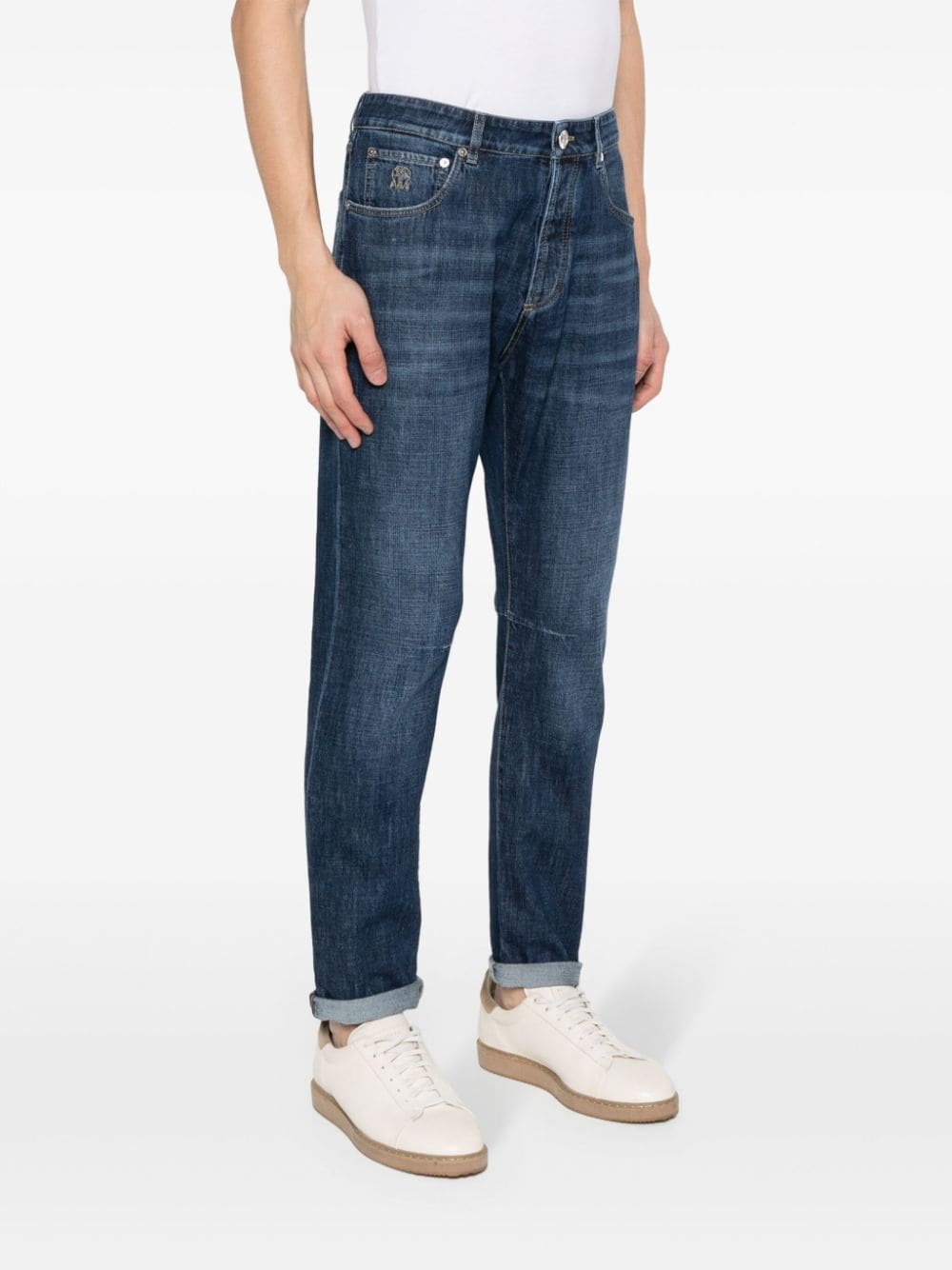Solomei-embroidered tapered jeans - 3