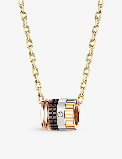 Boucheron Quatre Classique 18ct yellow, white and rose-gold and diamond necklace outlook