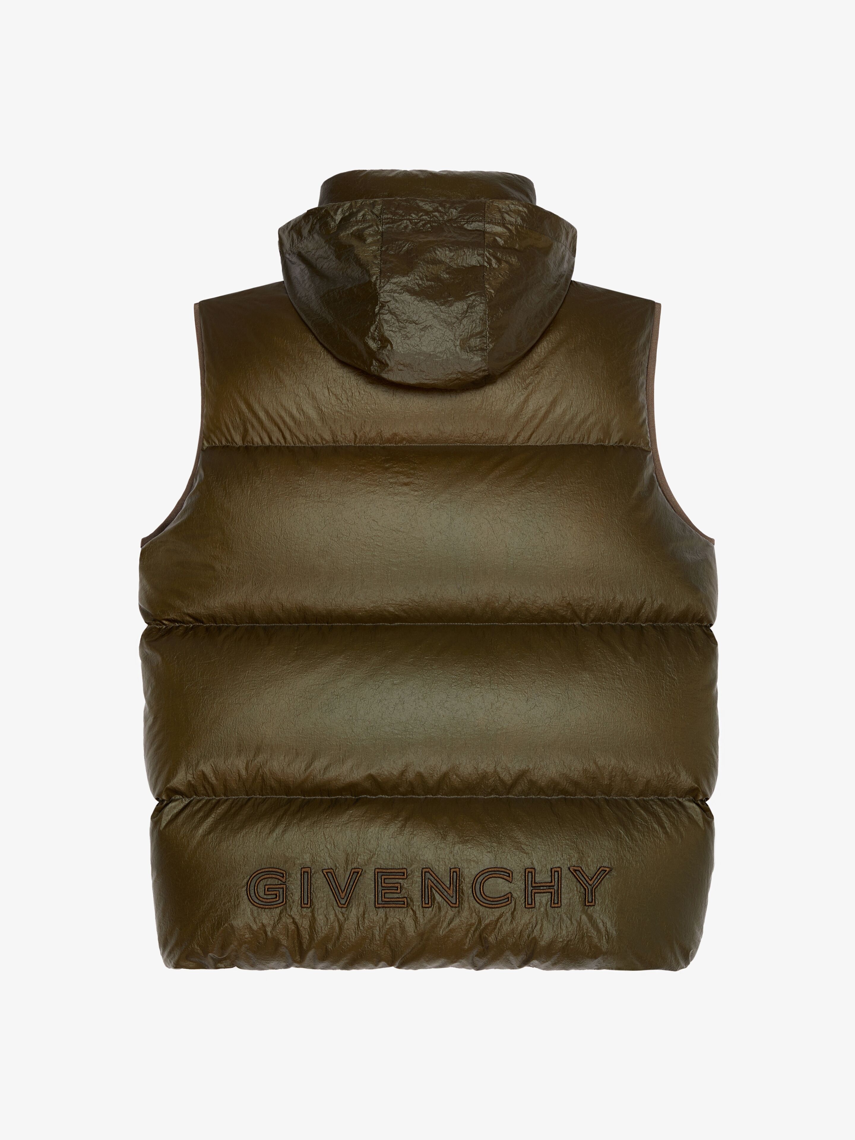 SLEEVELESS PUFFER JACKET IN EMBROIDERED NYLON - 5