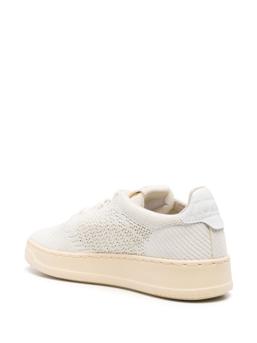 logo-patch open-knit sneakers - 3