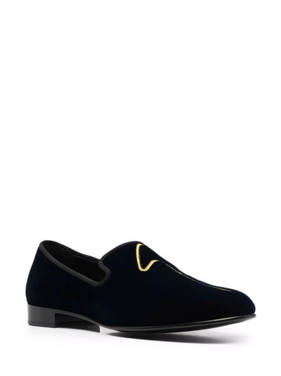 Giuseppe Zanotti Velluto velvet loafers outlook