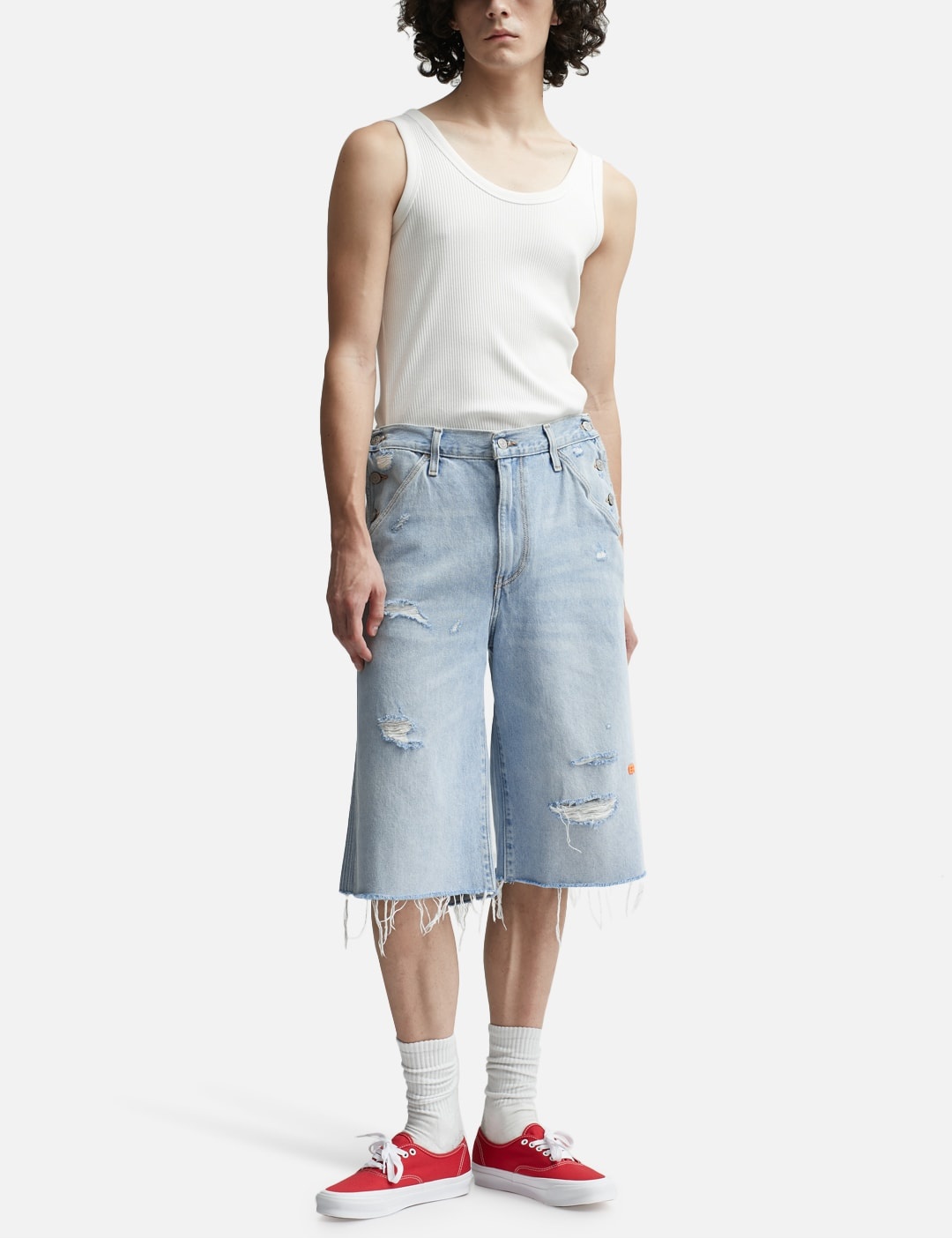 ERL× Levi’s デニム ショートパンツdistressed jorts ERL× Levi's デニム ショートパンツdistressed jorts