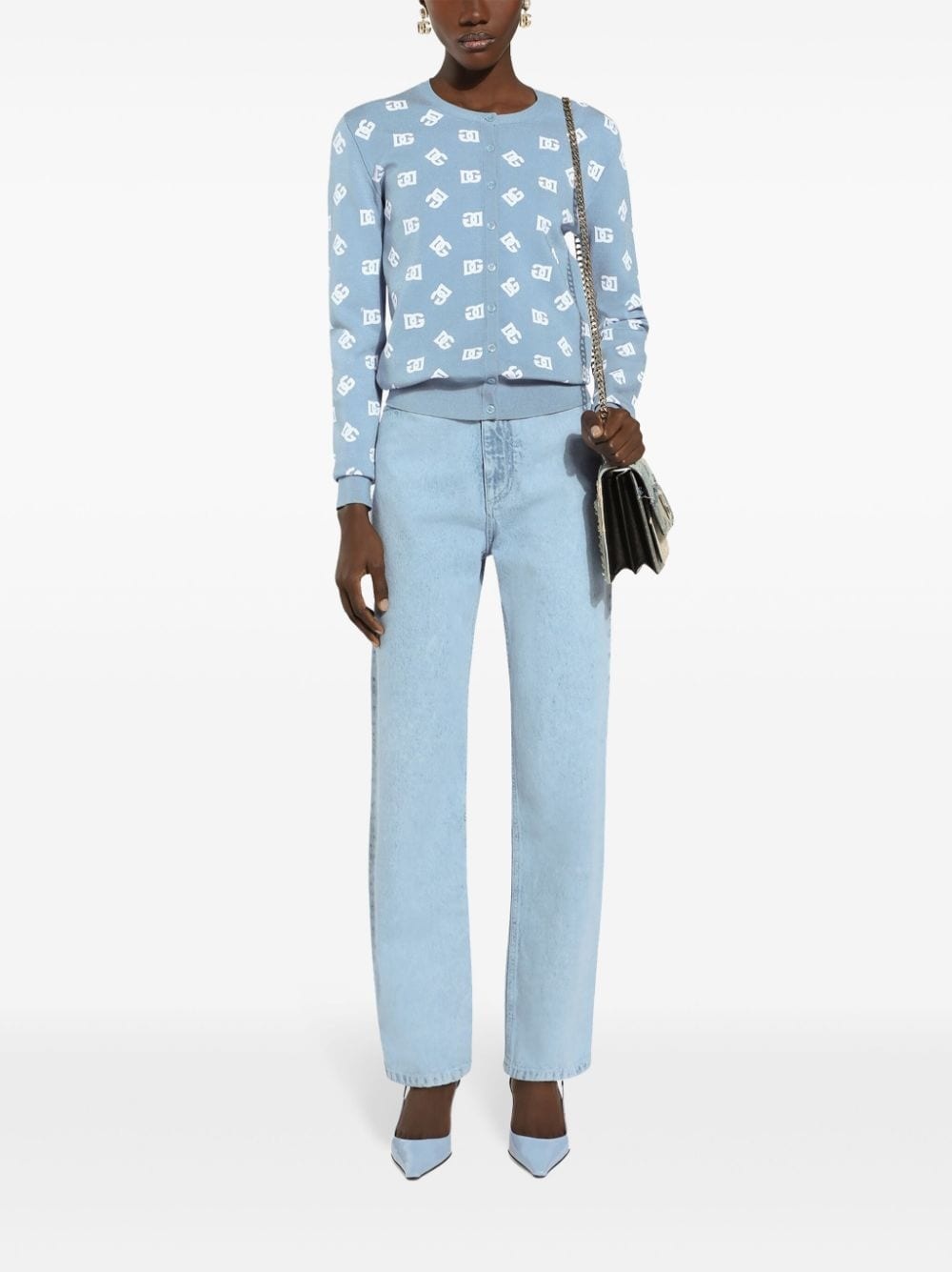 high-waisted slim-legged jeans - 3