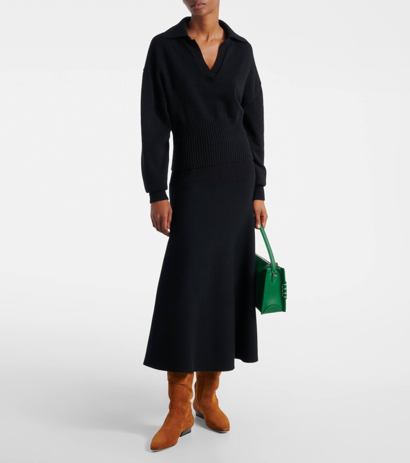 STAUD Wally suede knee-high boots outlook