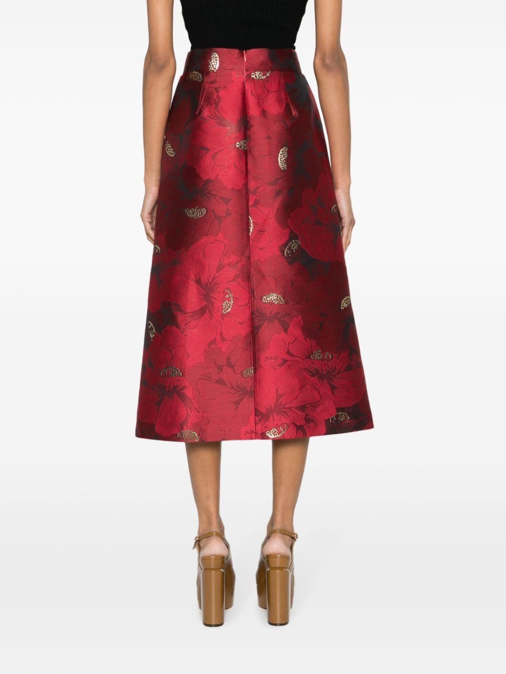 Badia brocade high-waisted skirt - 4