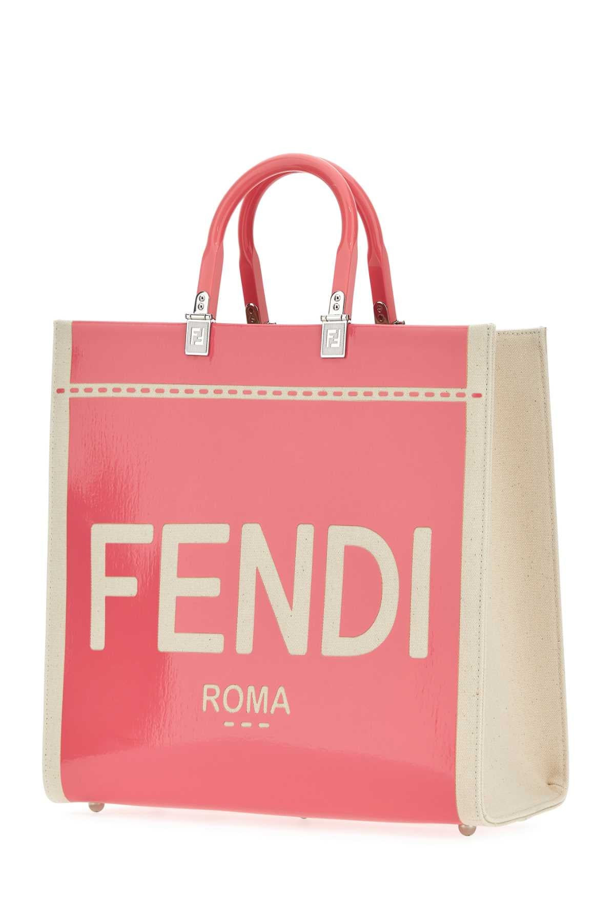 Fendi Women Two-Tone Canvas Medium Sunshine Shopping Bag - 2