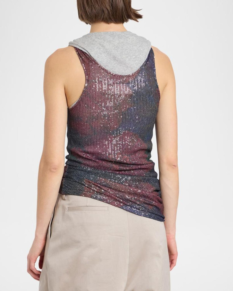 Sleeveless Sequin Draped Top 3