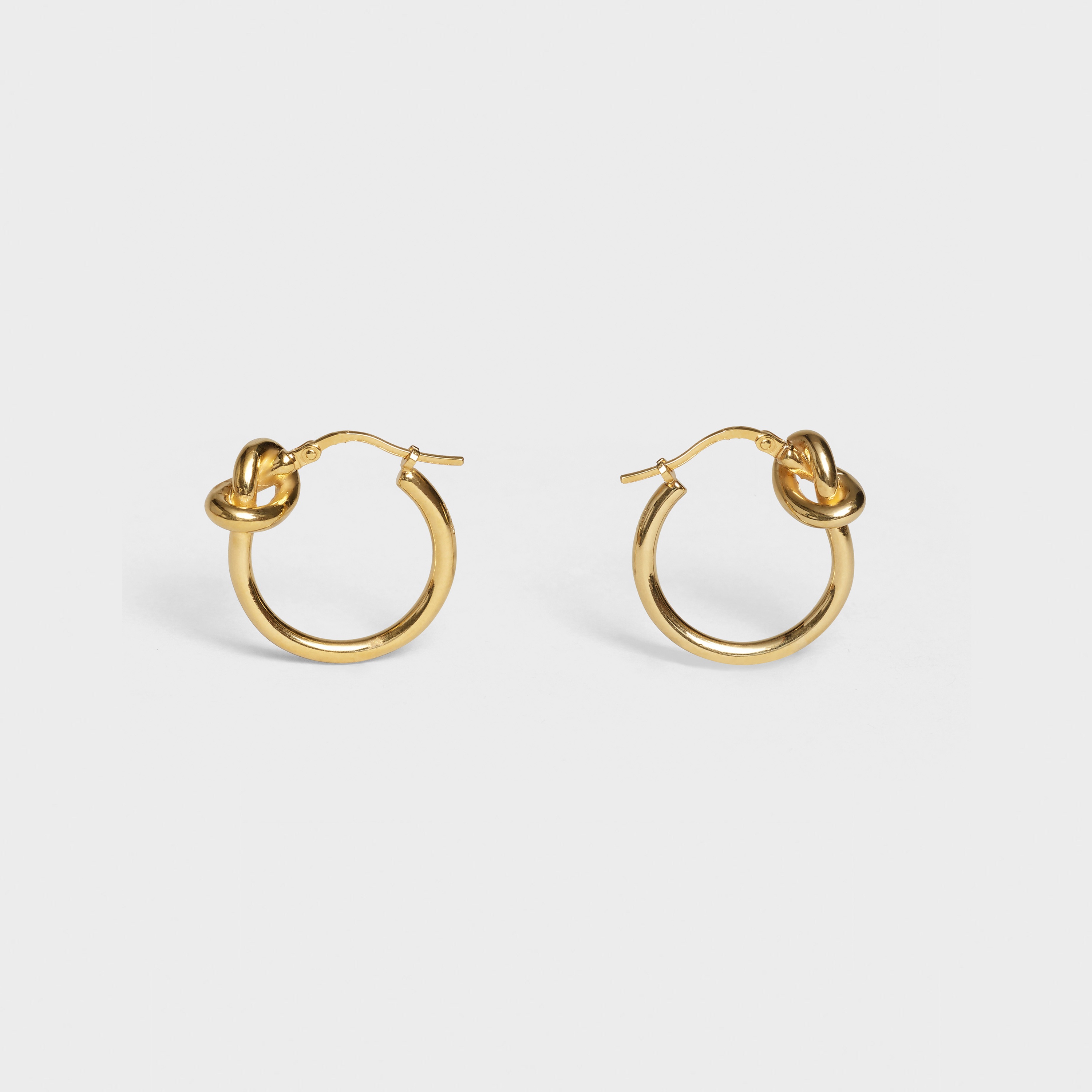 Knot Small Hoops in Brass with Gold finish - 1