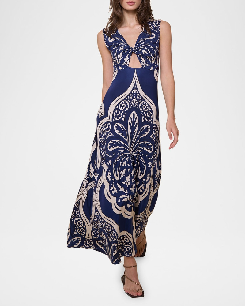 Johanna Ortiz Voyage Reversible Twist-Front Cut-Out Maxi Dress outlook