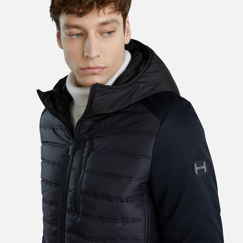 Bimaterial Windbreaker Black 7