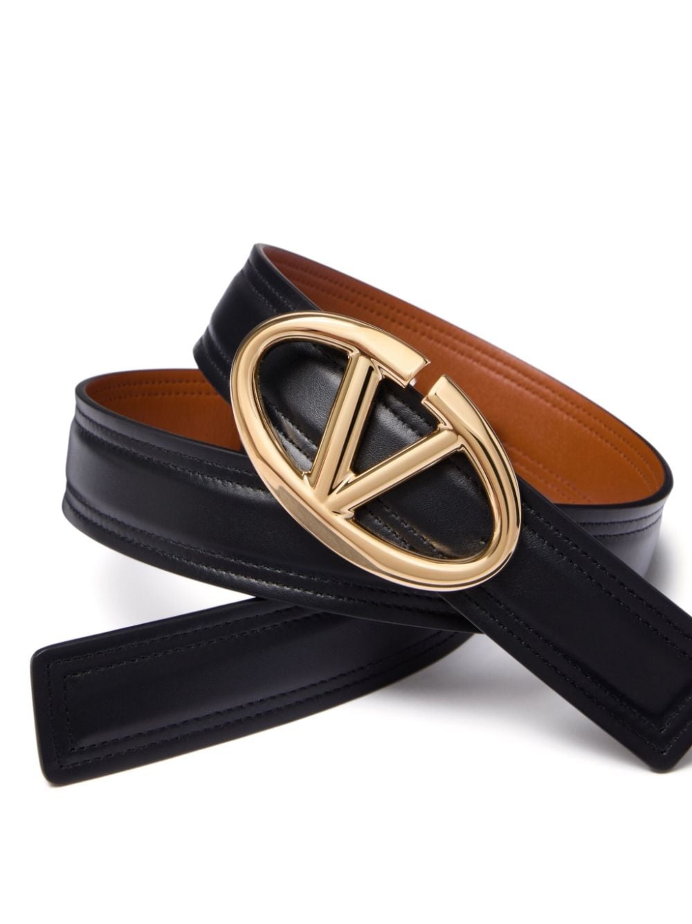 VLogo Signature leather belt - 4