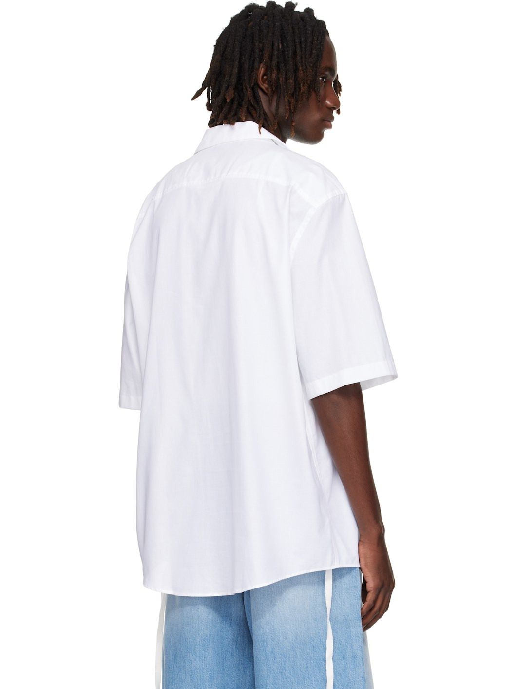 White Button-Up Shirt - 3