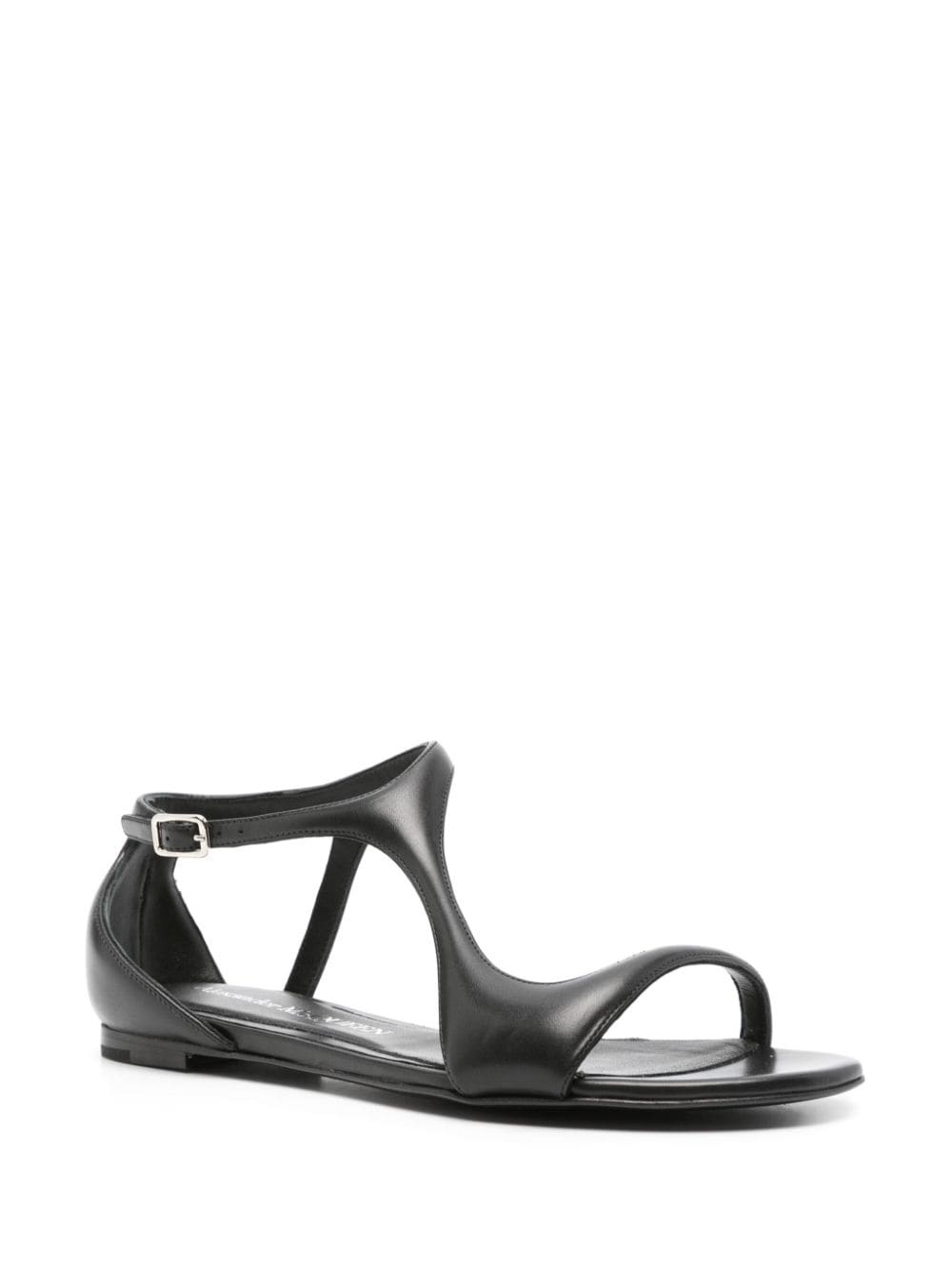 leather flat sandals - 2