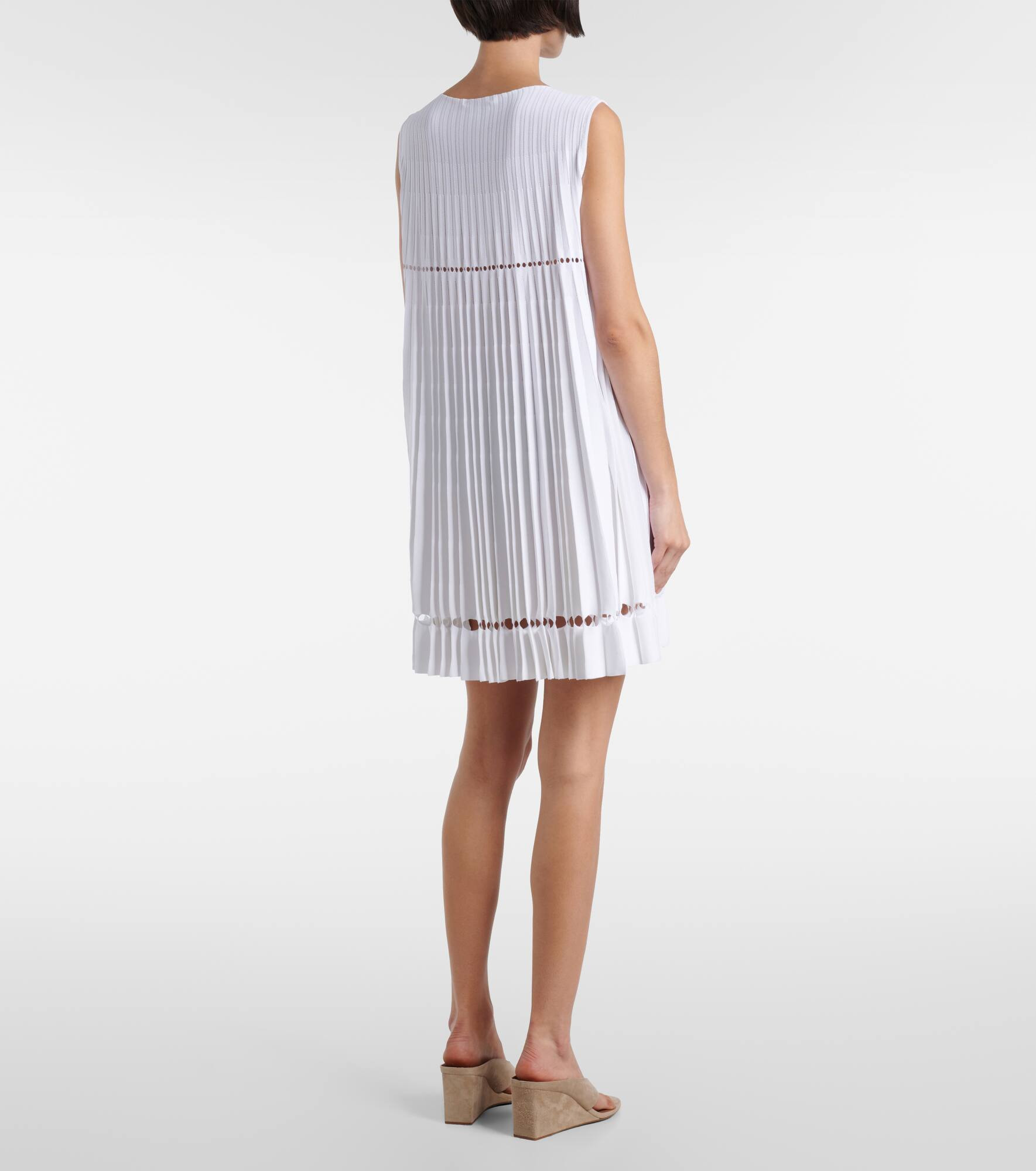 Plissé pointelle minidress - 3