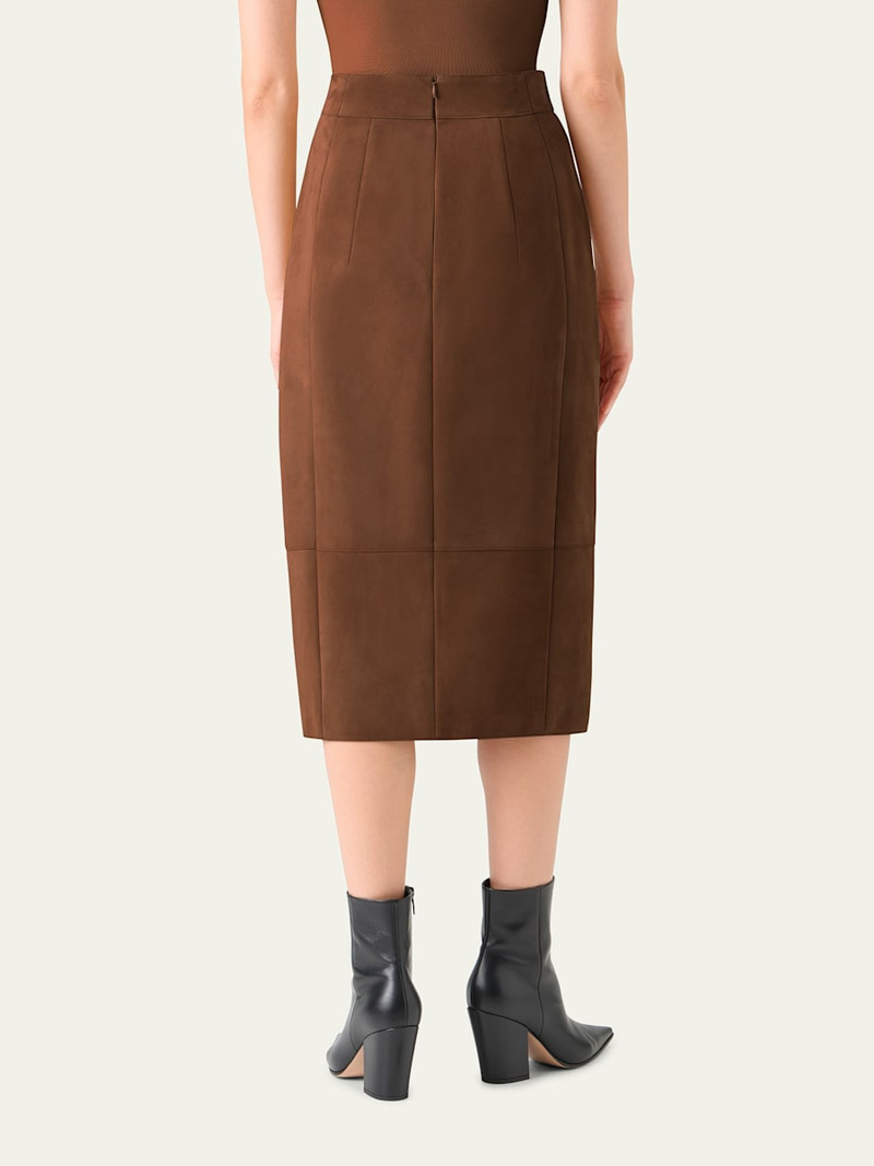 AKRIS Suede Midi Pencil Skirt outlook