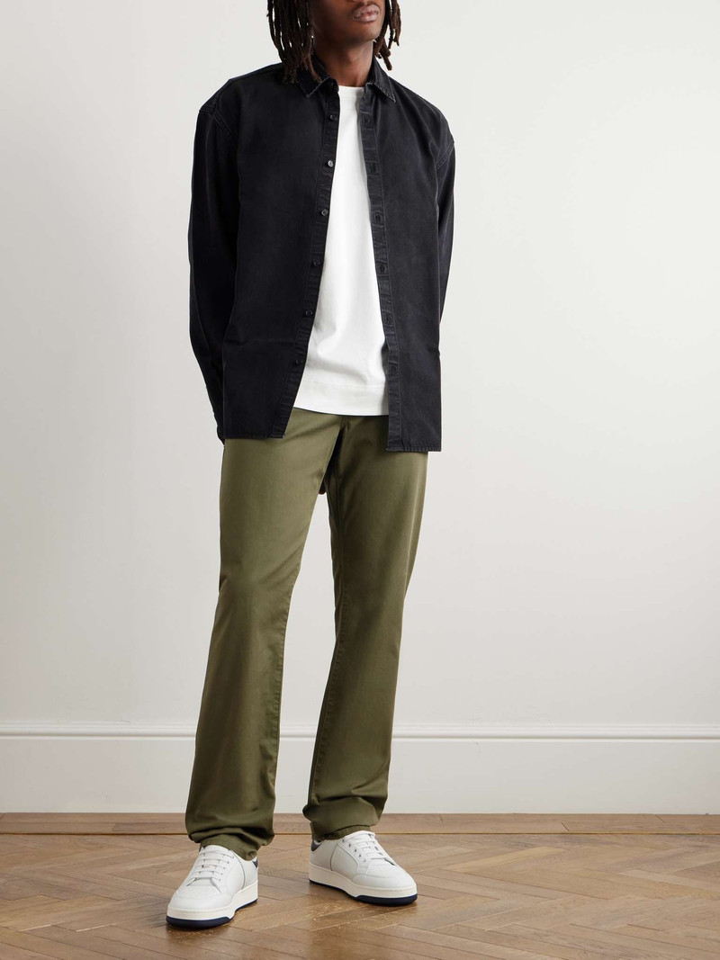SAINT LAURENT Slim-Fit Cotton-Twill Trousers outlook