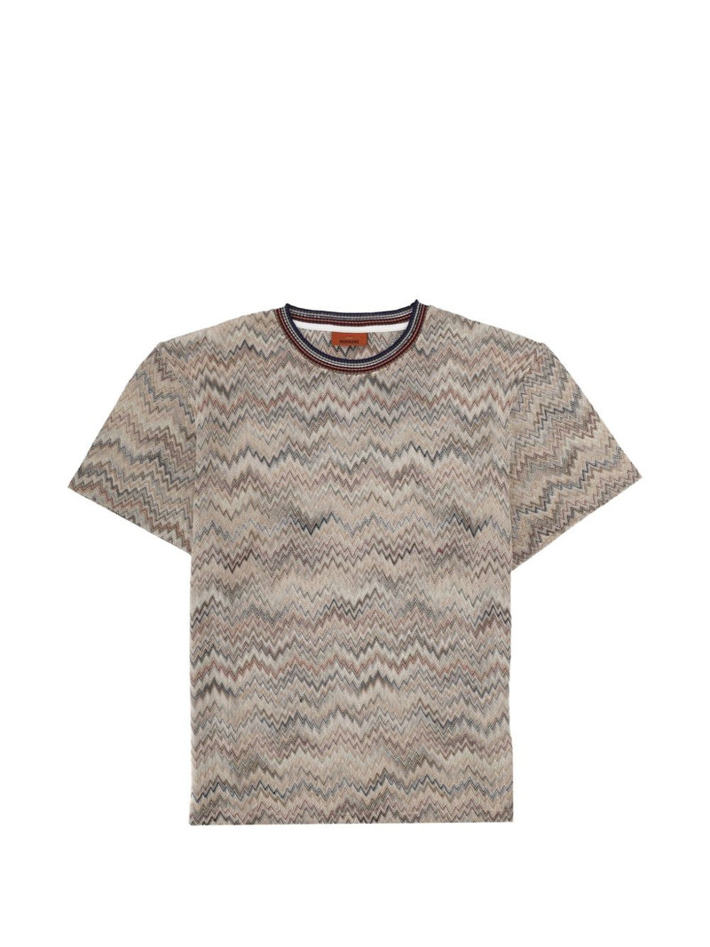 zigzag-knit T-shirt 1