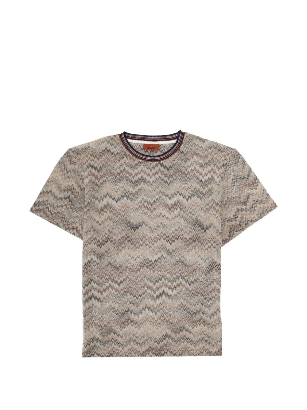 zigzag-knit T-shirt - 1