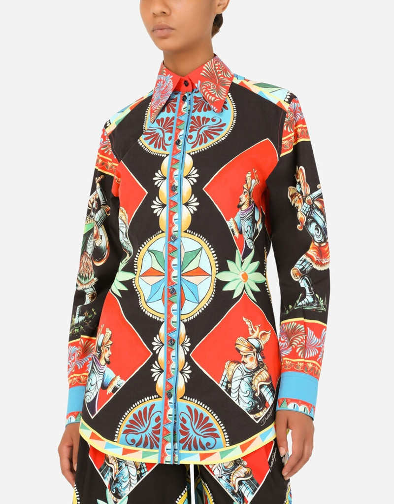 Carretto-print poplin shirt 4
