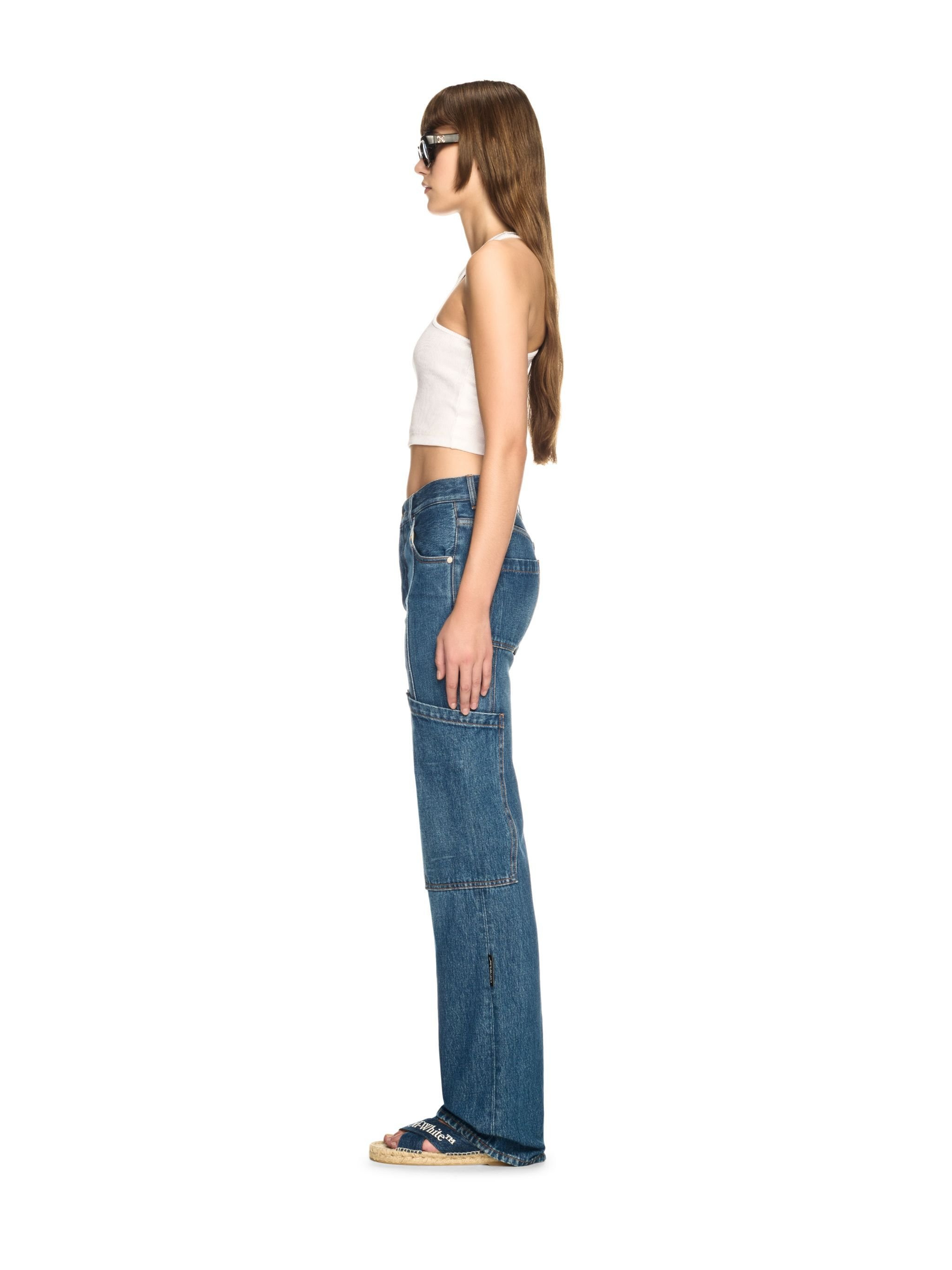 Denim Cargo Pants - 3
