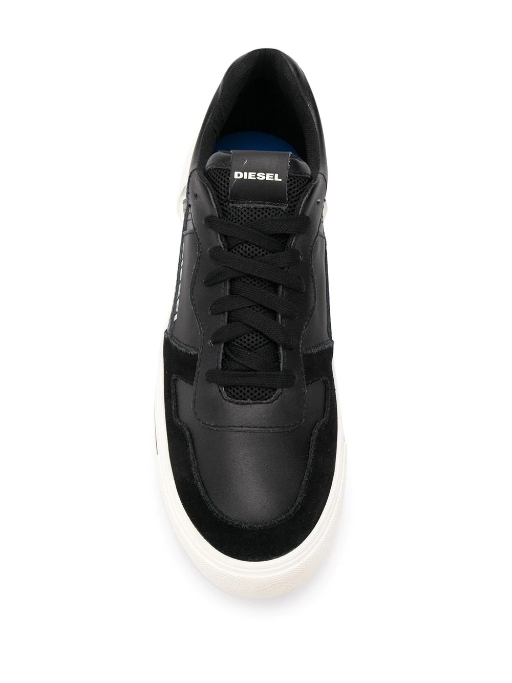 low top mesh panel sneakers - 4