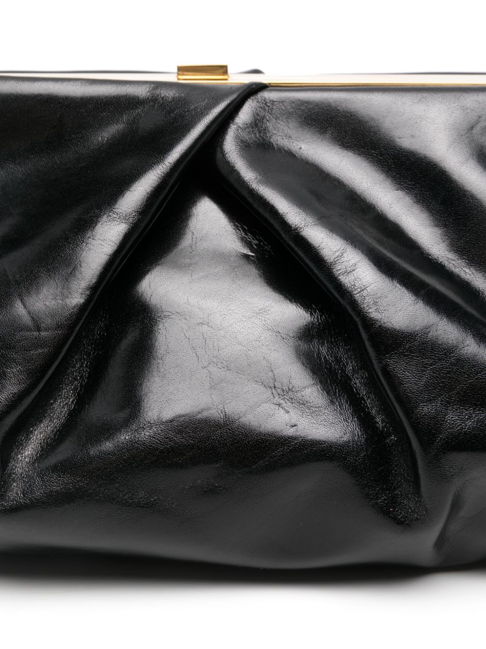Large Leather Clutch Bag, With Detachable Adjustable Shoulder Strap. - 3