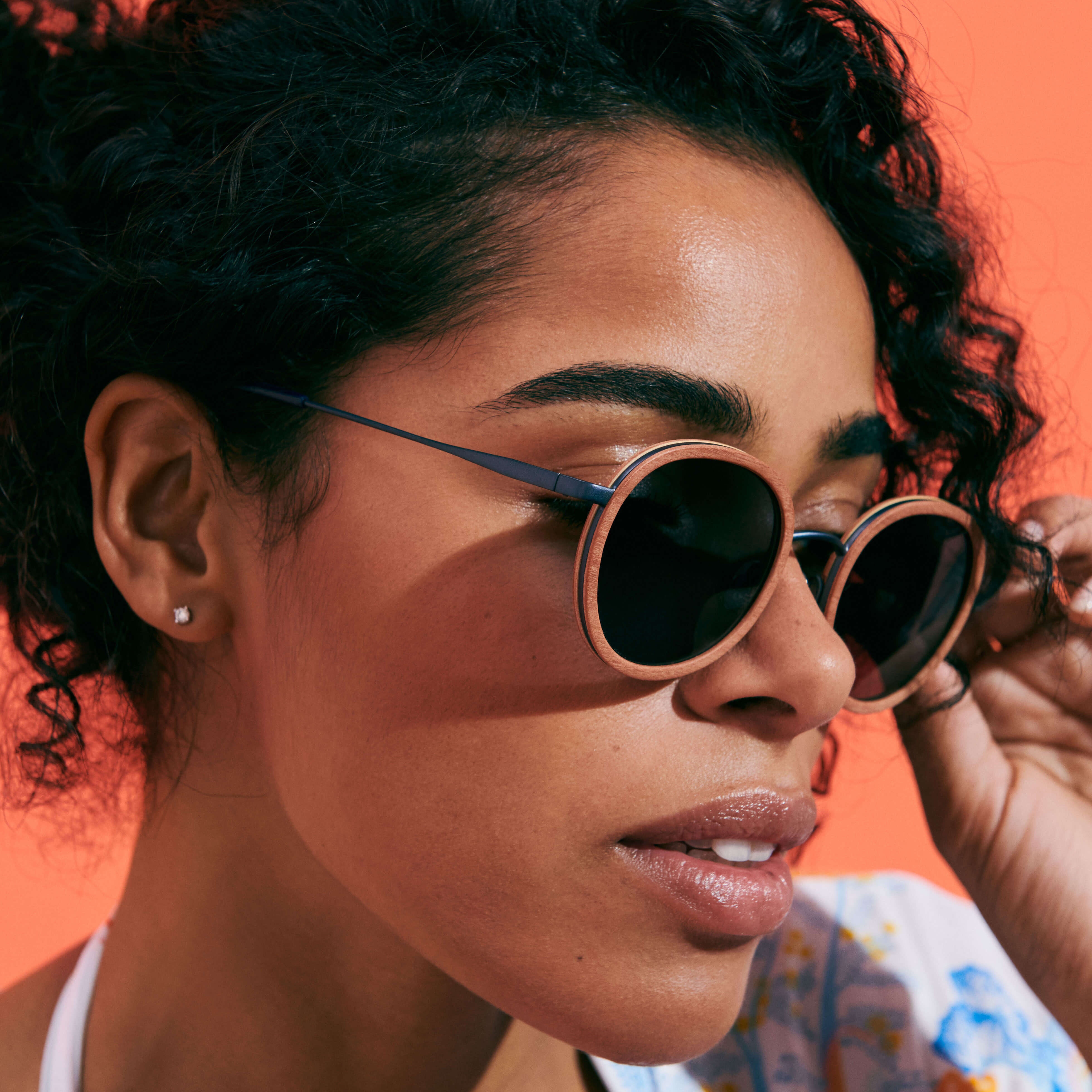 White Tulipwood Women and Men Sunglasses - VBQ x Shelter - 3