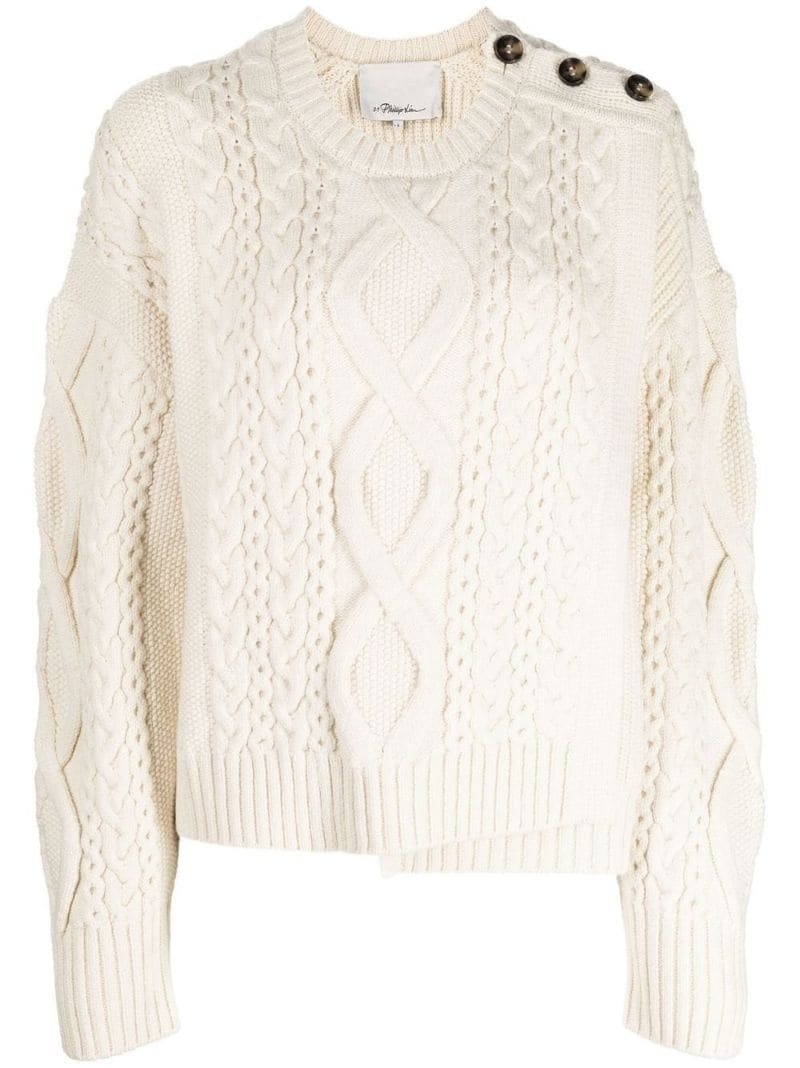 cable knit jumper - 1