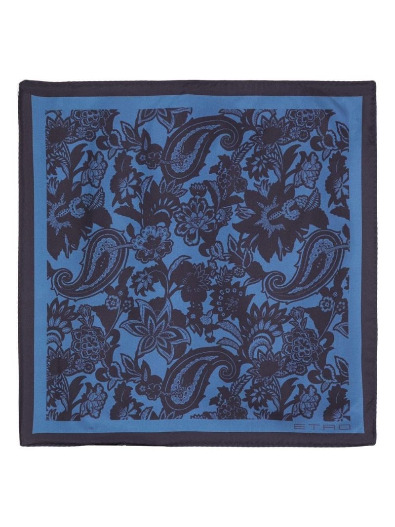 paisley-print silk scarf - 1