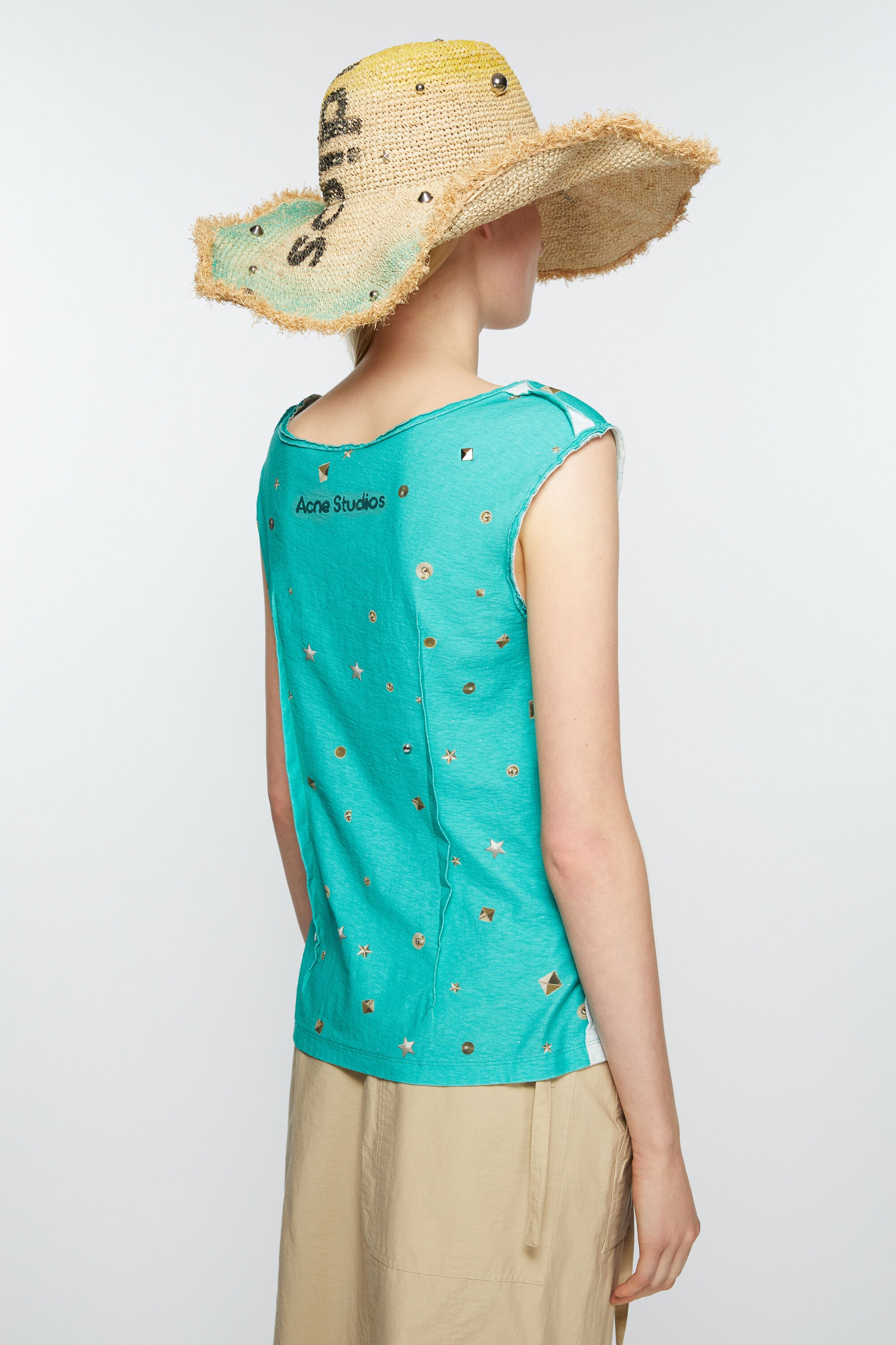 Printed tank top - Emerald green - 3