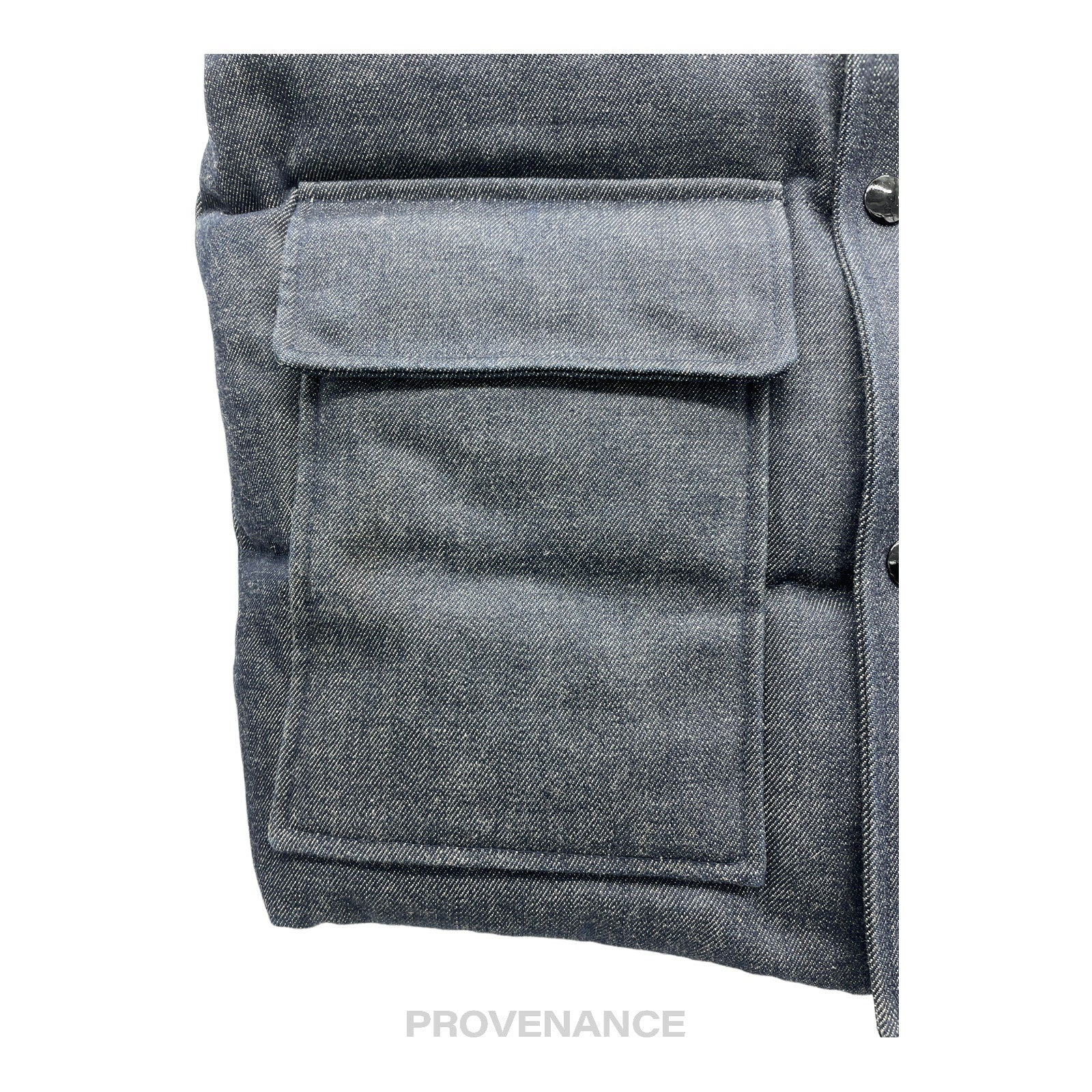 Balenciaga Embroidered Down Vest - Denim - 5