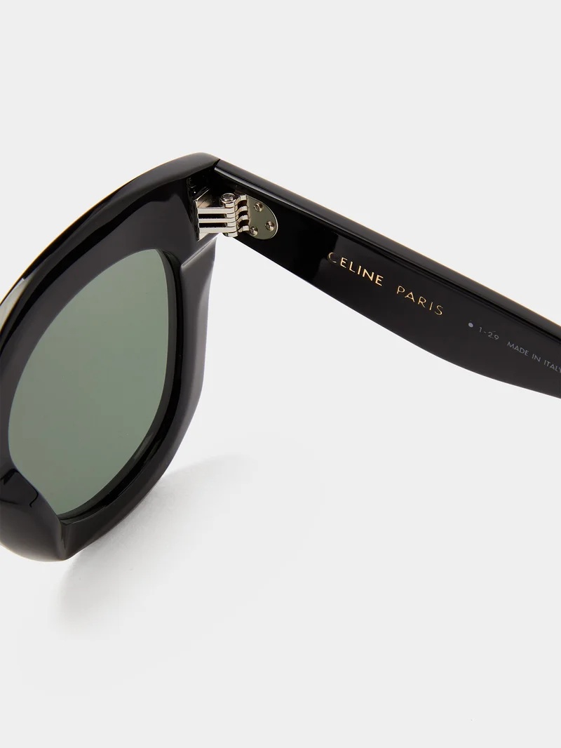 サングラス CELINE ROUND S163 SUNGLASSES IN ACETATE 4S163CPLB38NO Céline - Round S163 Sunglasses in Acetate - Black