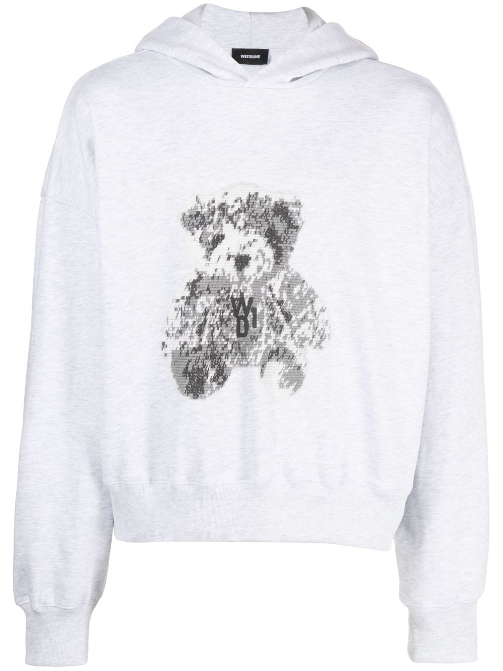 logo-patch cotton hoodie - 1