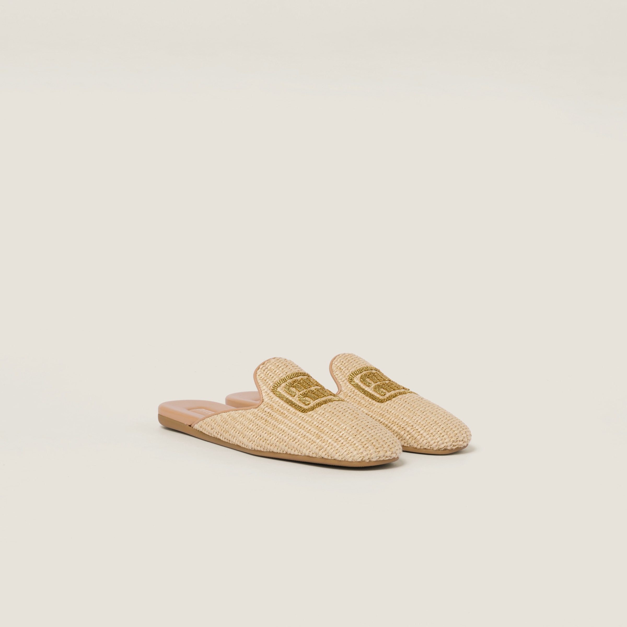 Raffia-effect slippers - 1