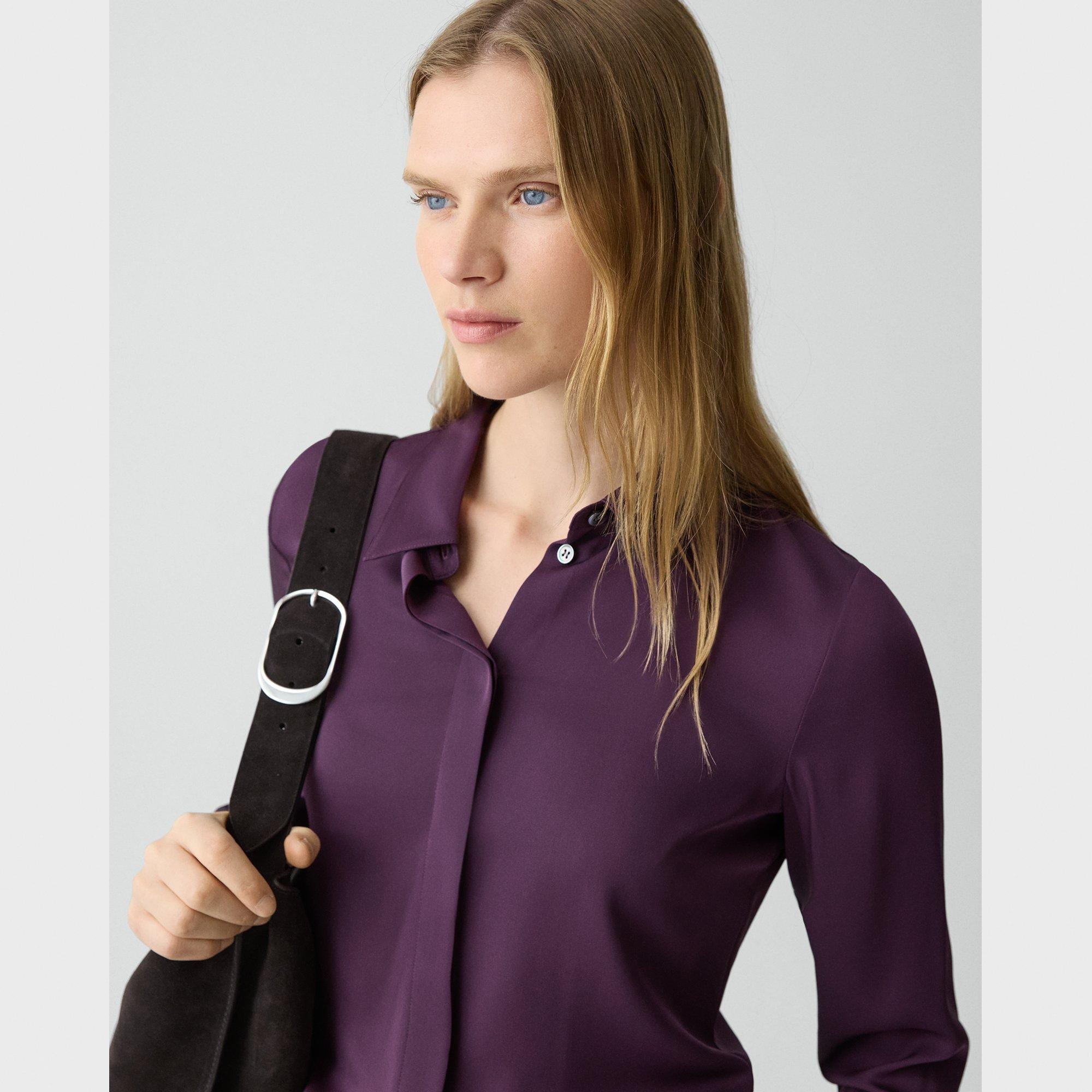 Fitted Shirt in Silk Georgette - 5