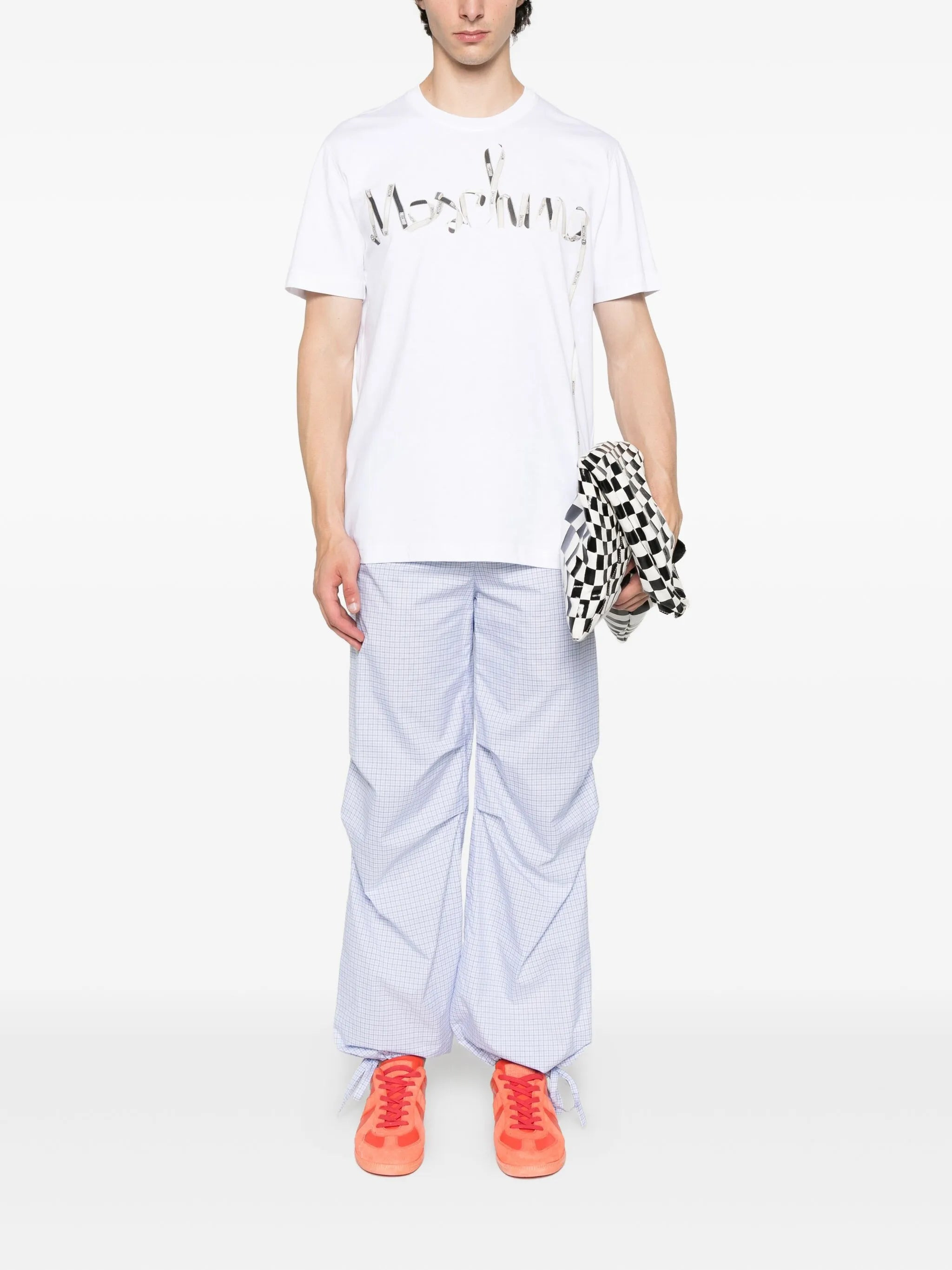 Moschino Ribbon-logo Print Cotton T-shirt - 2