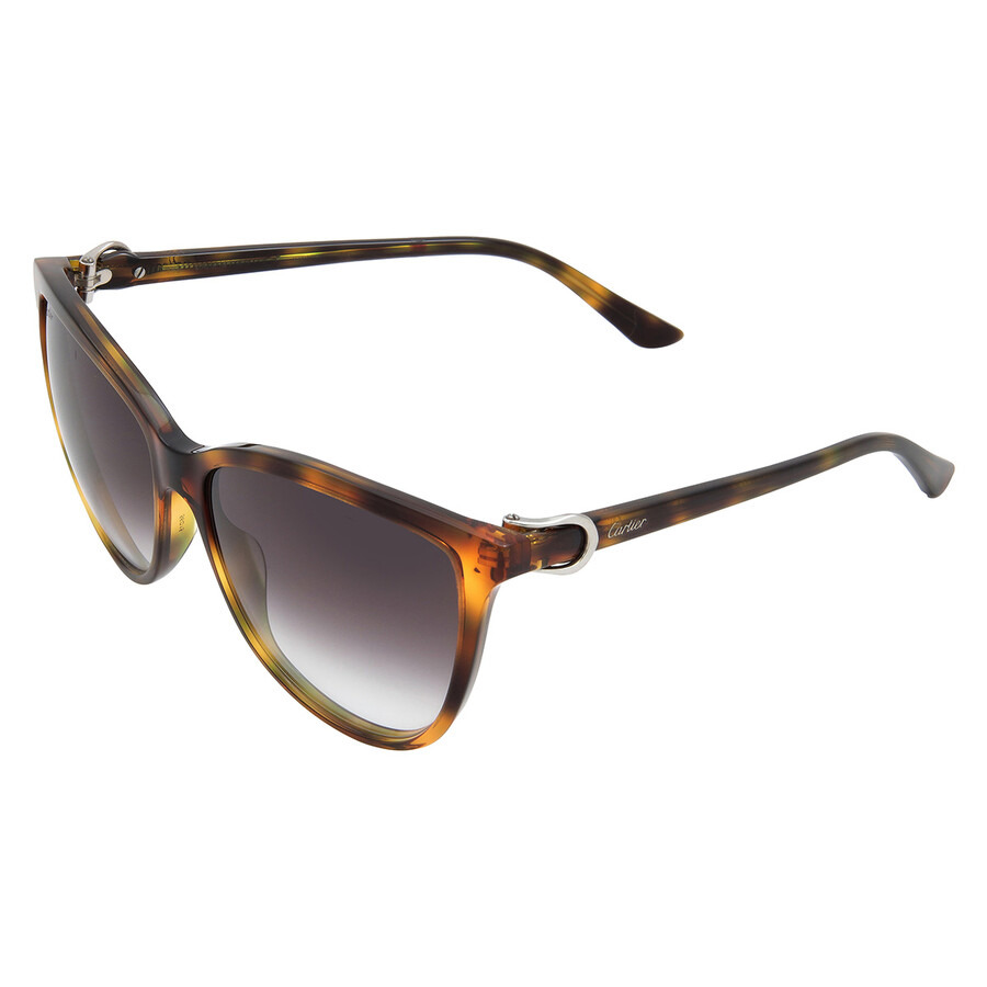 Cartier C Decor Grey Cat Eye Ladies Sunglasses CT0186S 002 56 - 4