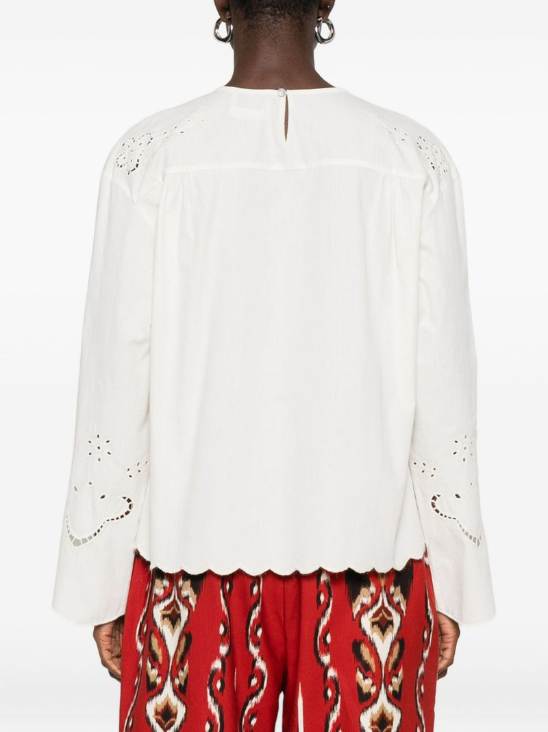 embroidered scalloped-hem blouse 4